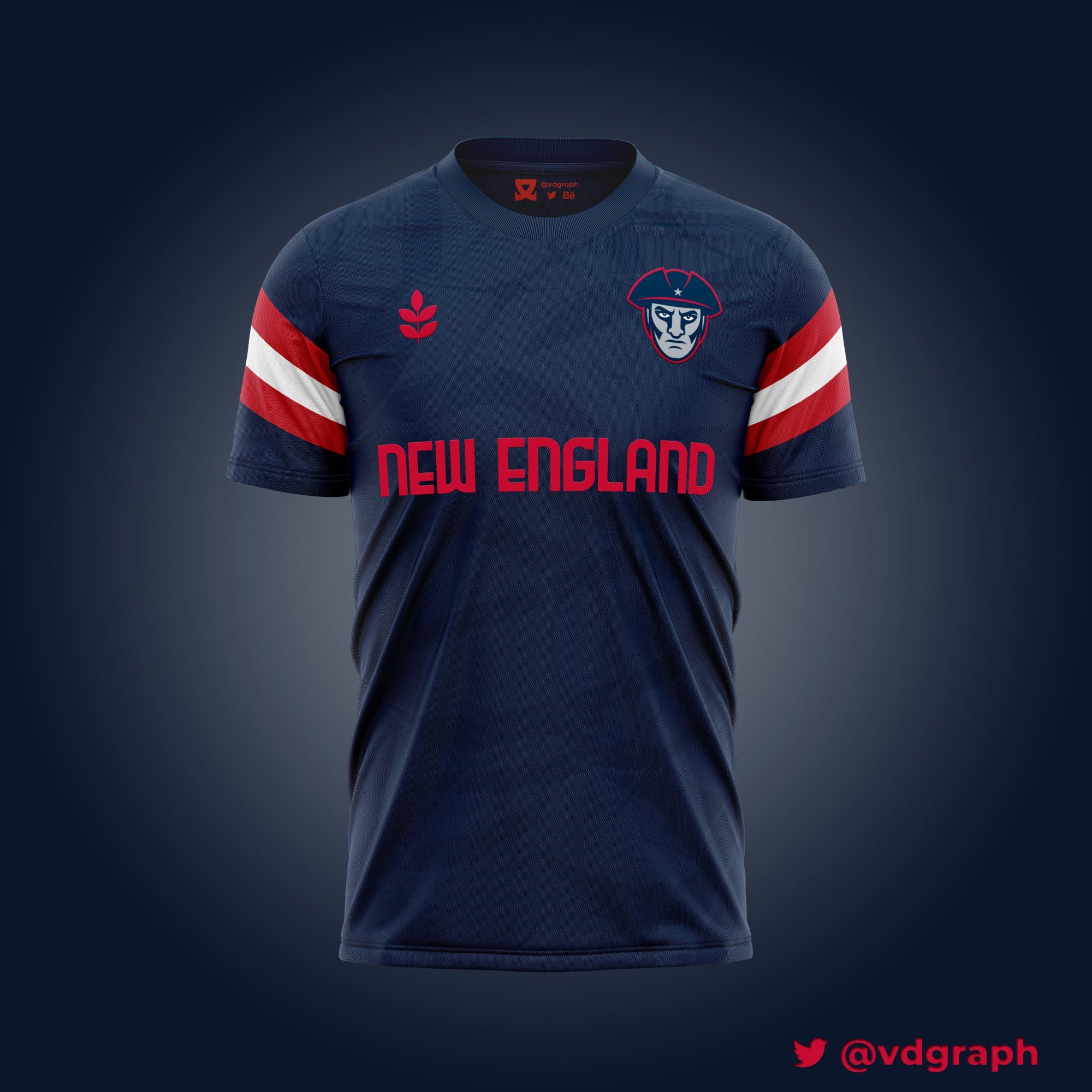 New England American Football Soccer Jersey-Olive & York