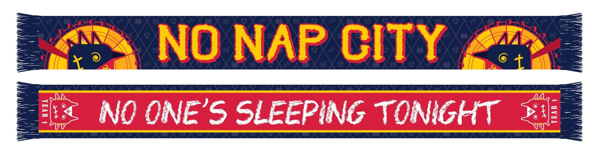 No Nap City Ultras 2023 Insomniac Scarf-Olive & York