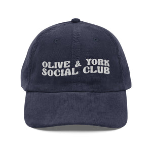 Olive & York Social Club Vintage Corduroy Cap-Olive & York