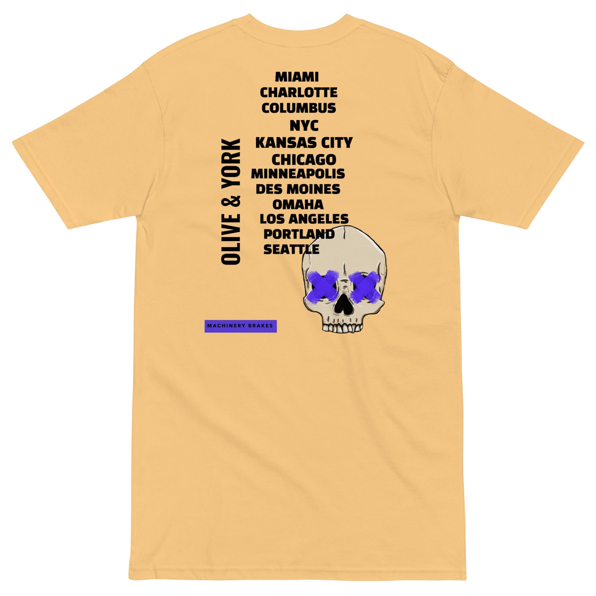 O&Y Tour Premium Heavyweight Tee-Olive & York