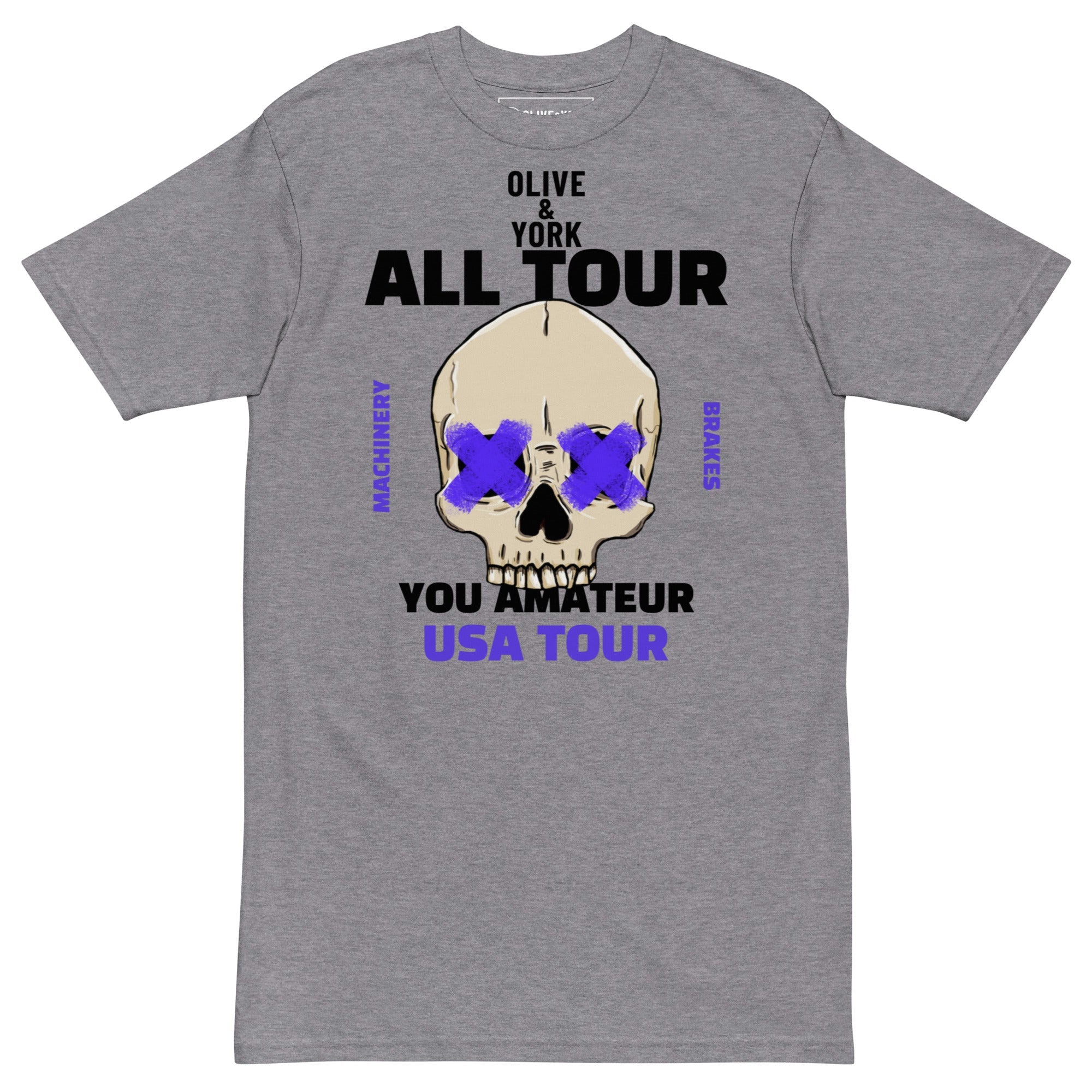 O&Y Tour Premium Heavyweight Tee-Olive & York