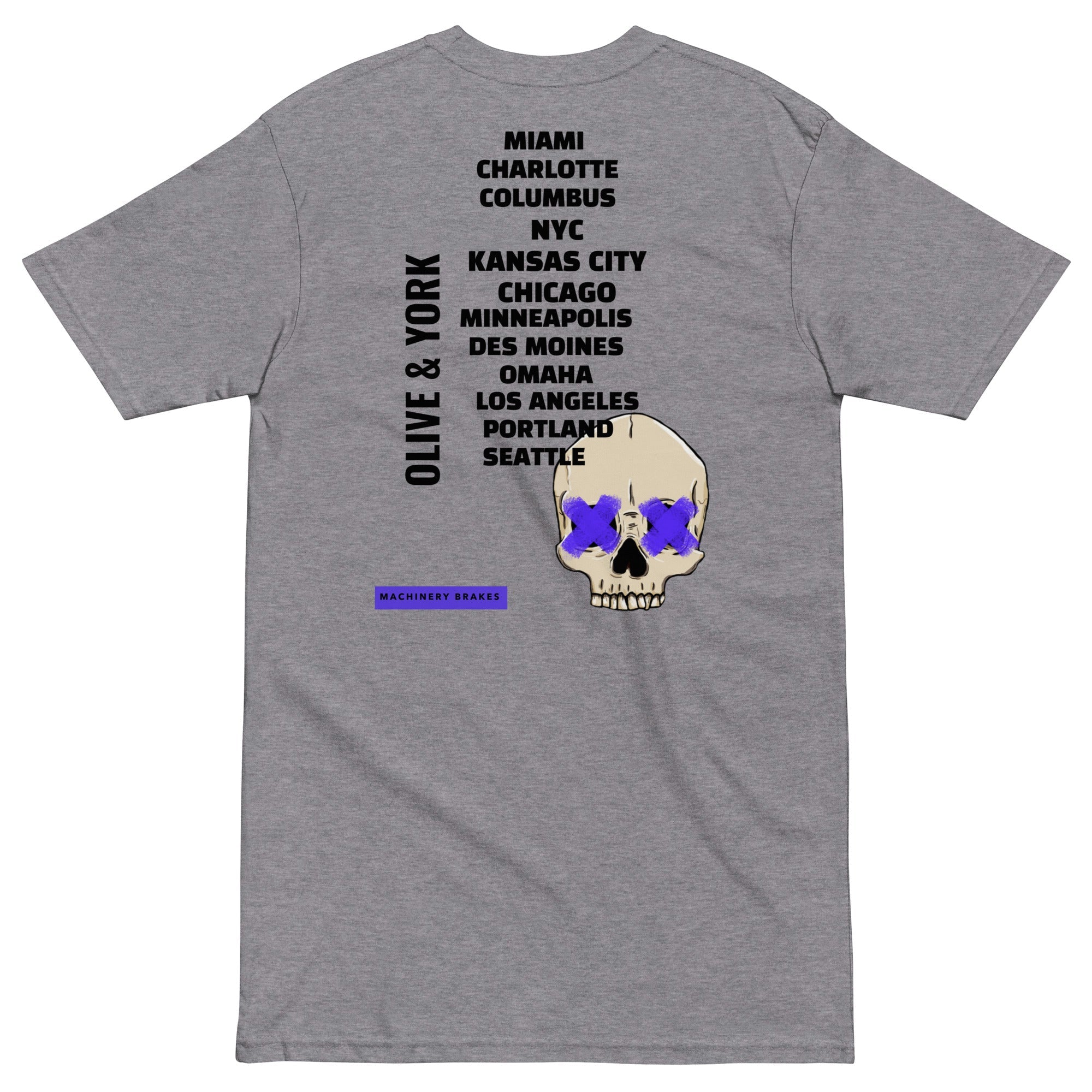 O&Y Tour Premium Heavyweight Tee-Olive & York
