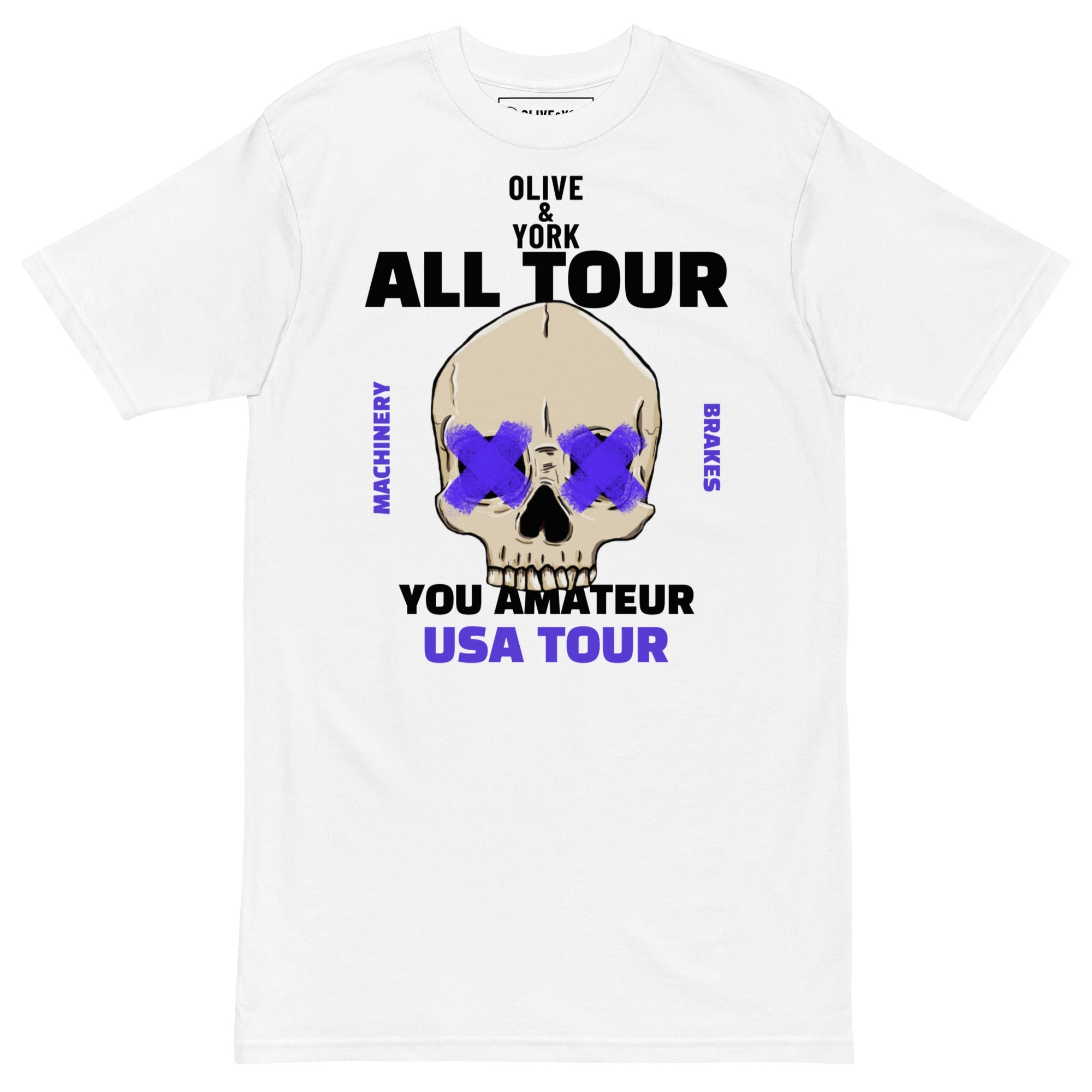 O&Y Tour Premium Heavyweight Tee-Olive & York