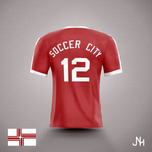 Portland Soccer City Red Jersey-Olive & York