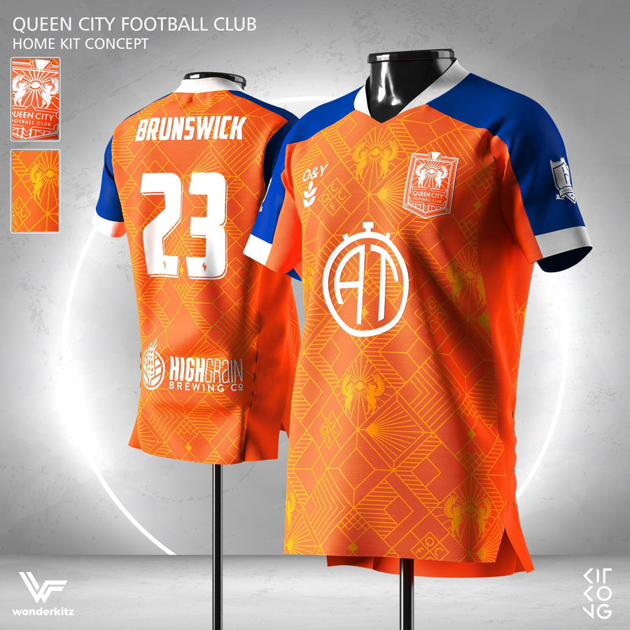 Queen City FC Home Kit-Olive & York