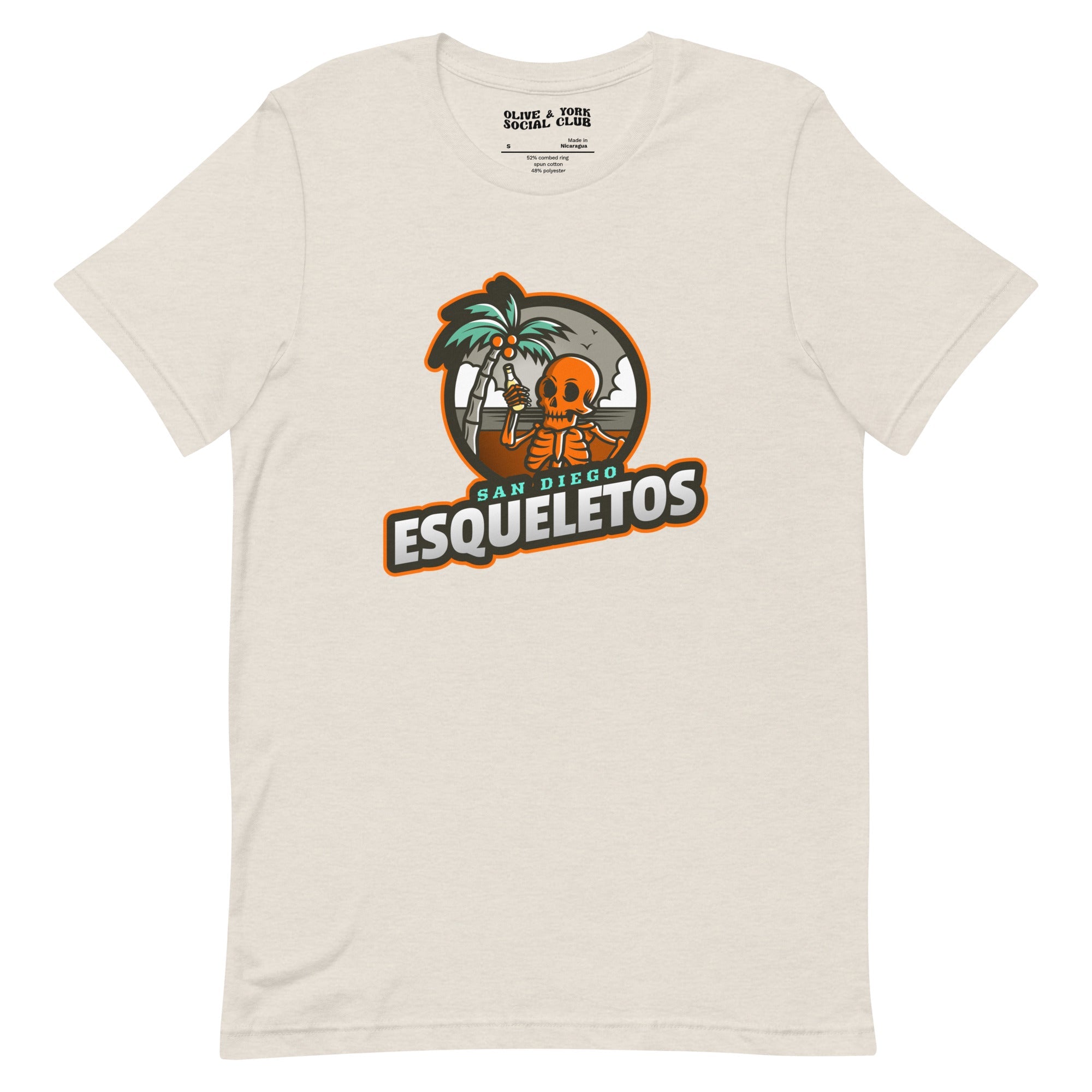 San Diego Esqueletos Unisex T-shirt-Olive & York