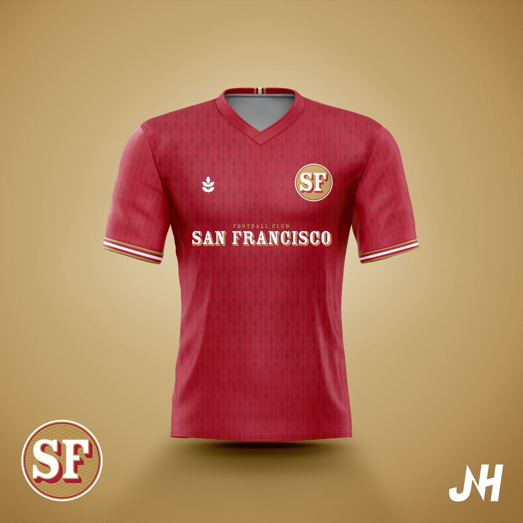 San Francisco American Football Soccer Jersey-Olive & York