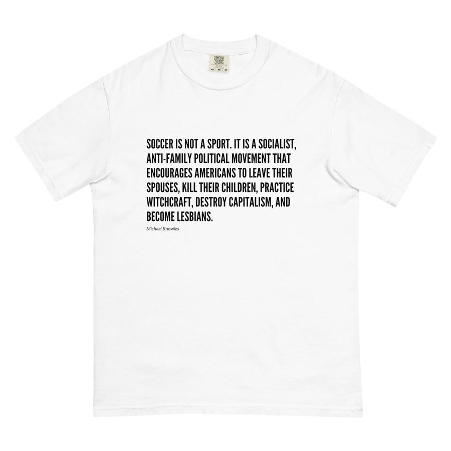 Soccer Is Not a Sport Garment-Dyed Heavyweight T-shirt-Olive & York