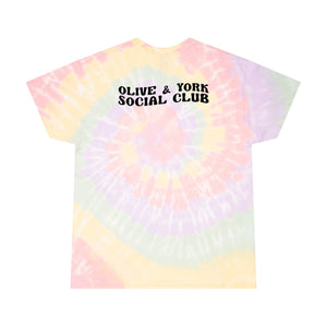 Soccer Socialist Witches Spiral Tie-Dye Tee-T-Shirt-Olive & York