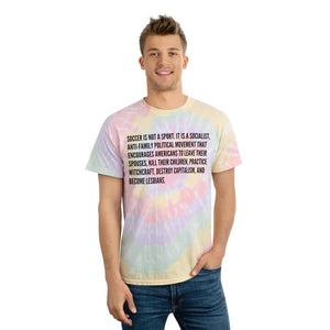 Soccer Socialist Witches Spiral Tie-Dye Tee-T-Shirt-Olive & York