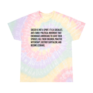 Soccer Socialist Witches Spiral Tie-Dye Tee-T-Shirt-Olive & York