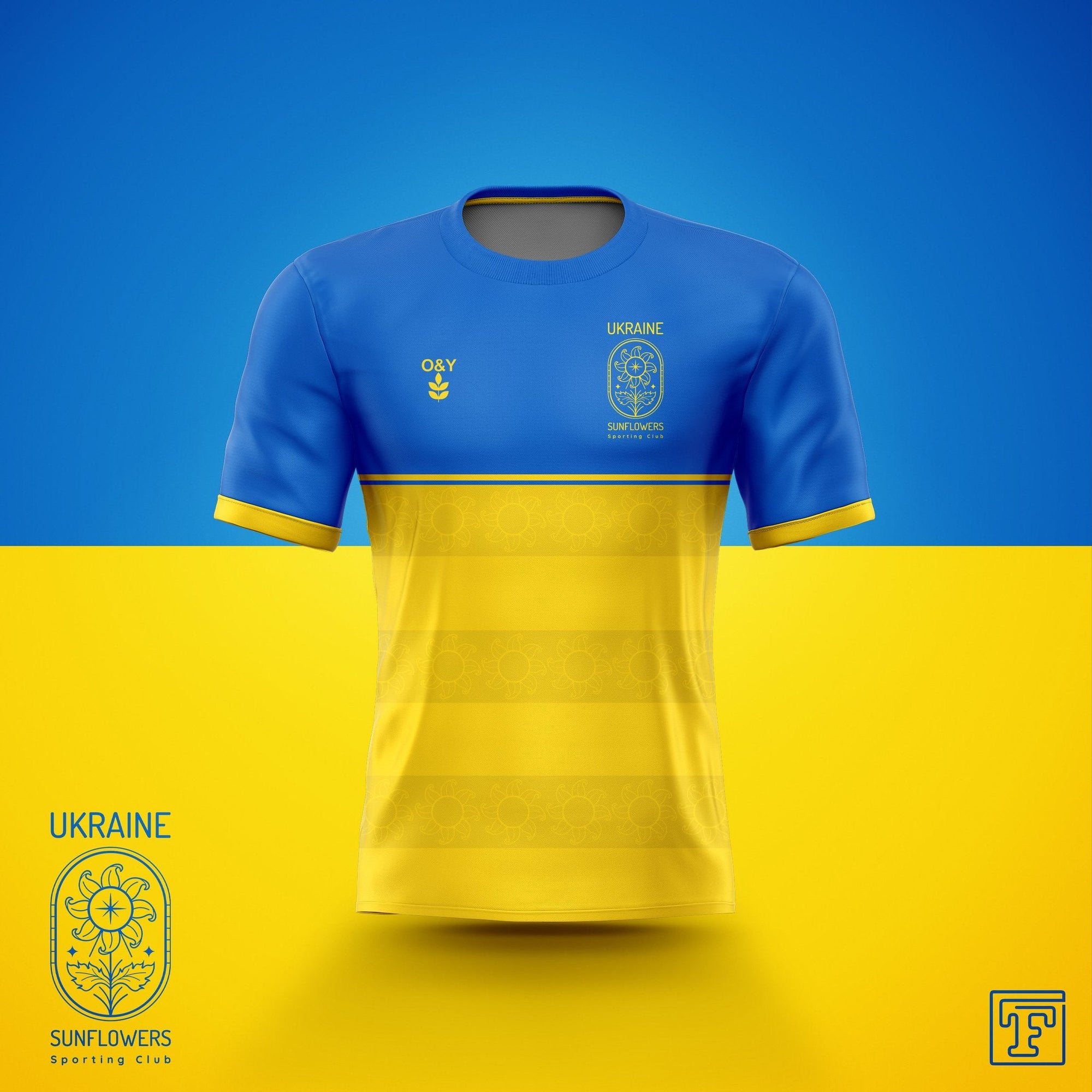 Ukraine Sunflowers SC Charity Kit-Olive & York