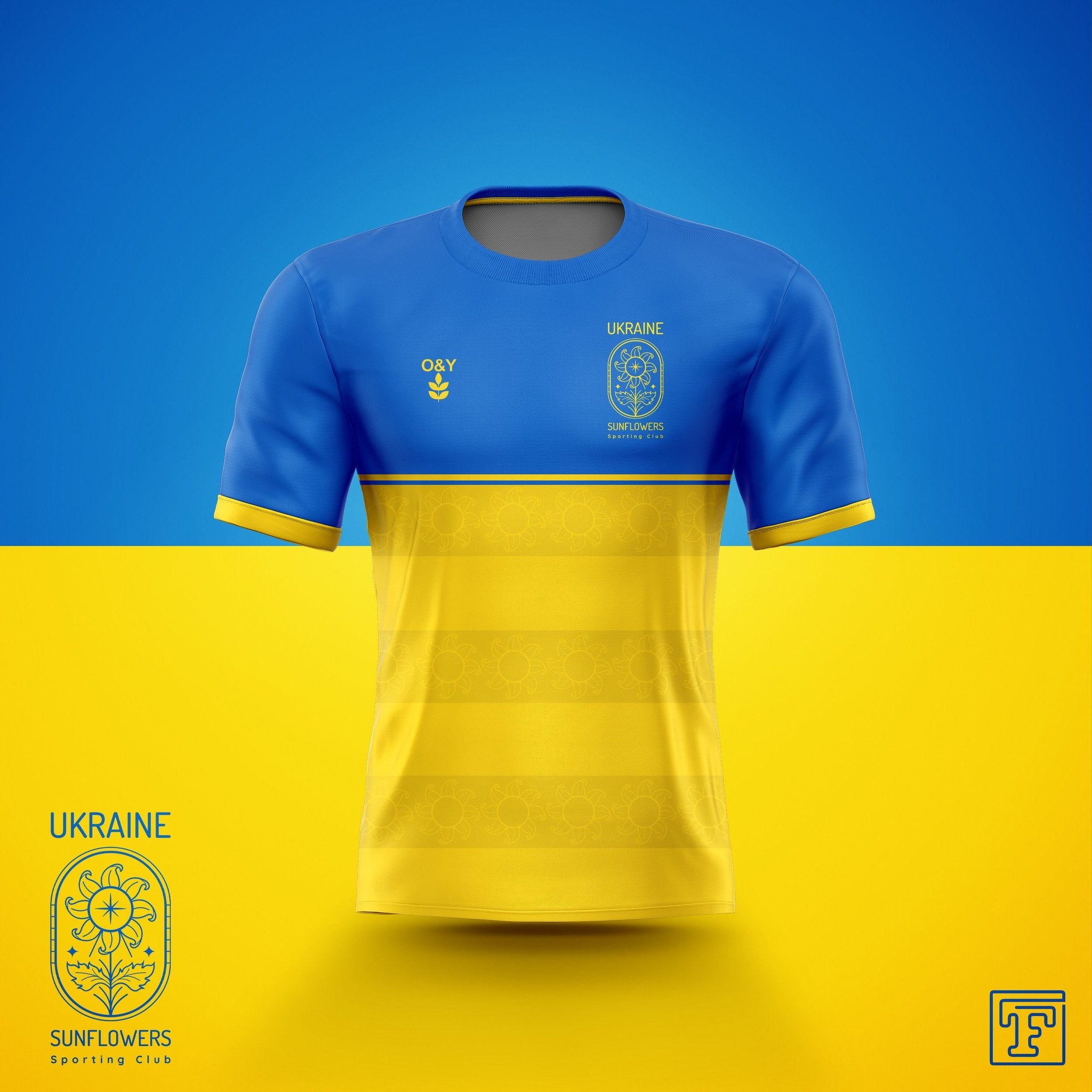 Ukraine Sunflowers SC Charity Kit-Olive & York