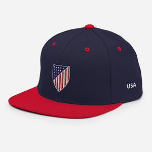 USA Snapback Hat-Olive & York