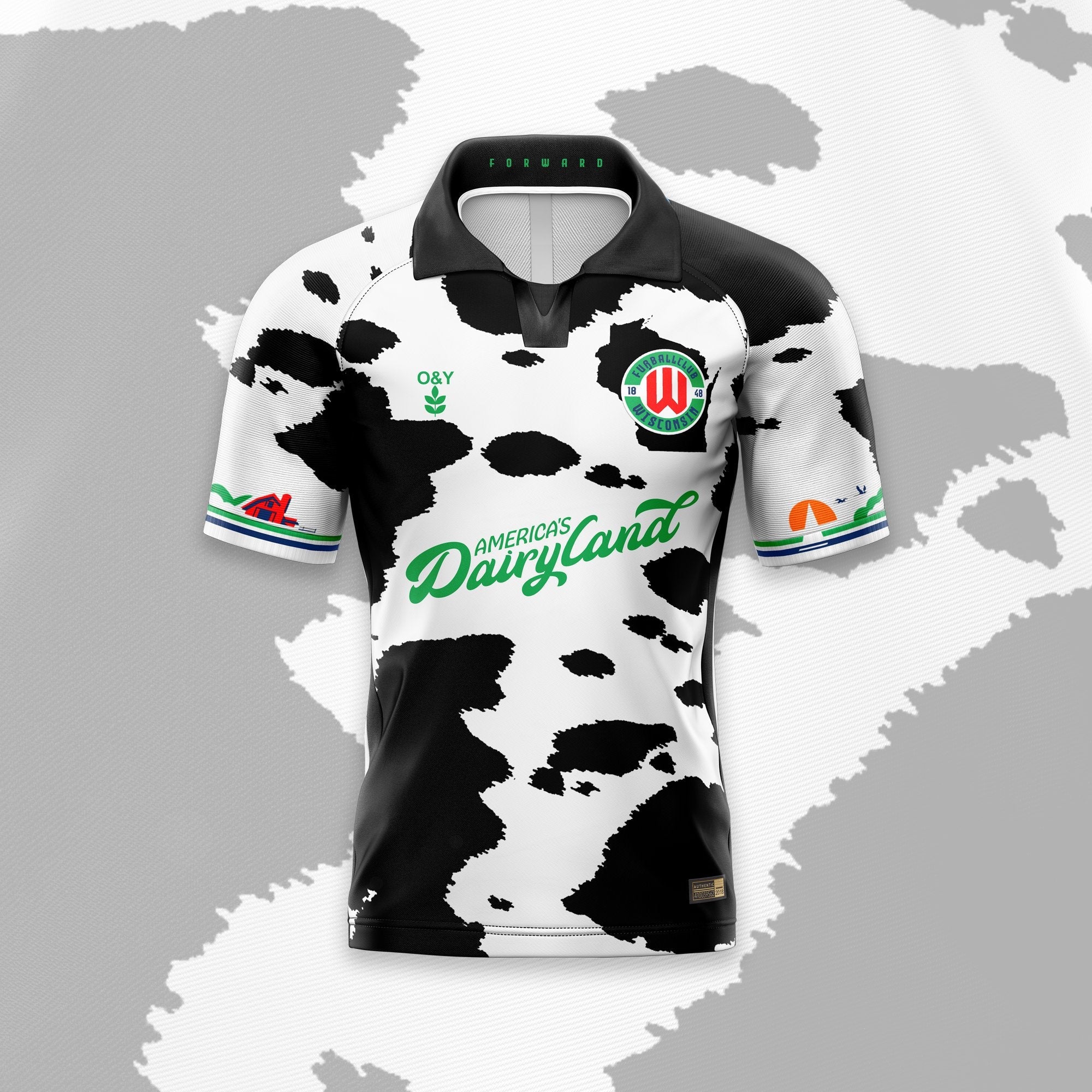 Wisconsin - America's Dairyland Jersey-Olive & York