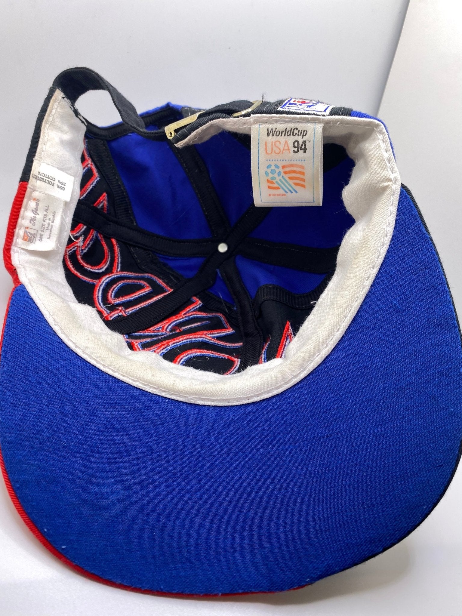 World Cup USA 1994 Hat The Game Logo Strapback-Olive & York